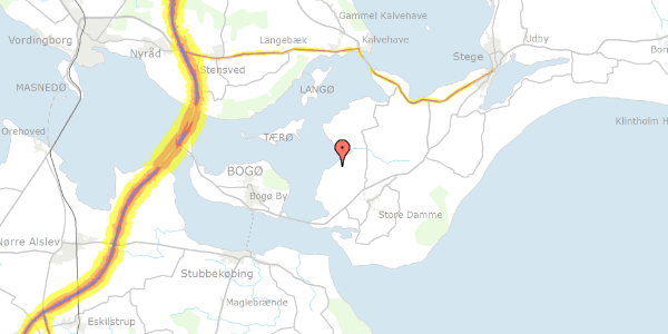 Trafikstøjkort på Afrikavej 10, 4792 Askeby