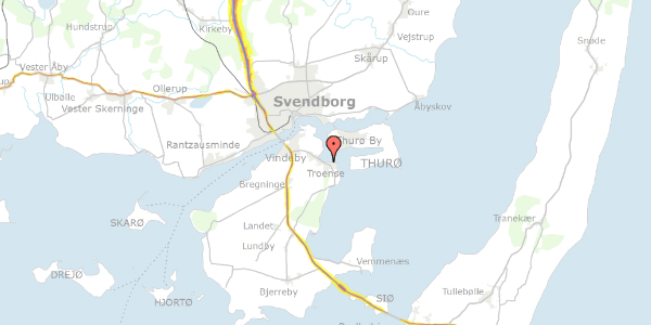 Trafikstøjkort på Landingen 5, 5700 Svendborg