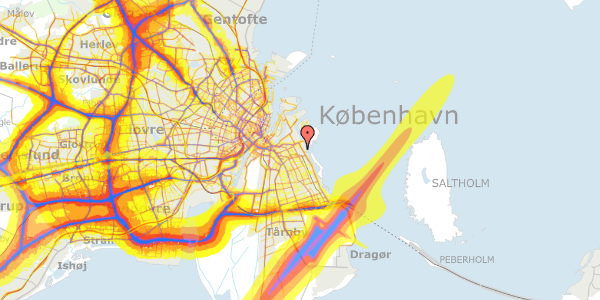 Trafikstøjkort på Ved Amagerbanen 27, 4. th, 2300 København S