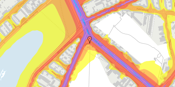 Trafikstøjkort på Dag Hammarskjölds Allé 35, st. , 2100 København Ø