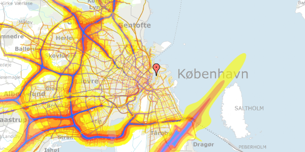 Trafikstøjkort på Toldbodgade 36A, 1253 København K