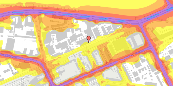 Trafikstøjkort på Prags Boulevard 55, 2300 København S