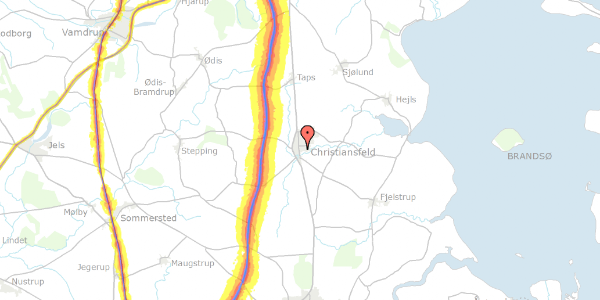 Trafikstøjkort på Gl. Kongevej 9, 6070 Christiansfeld