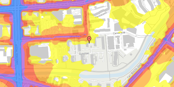 Trafikstøjkort på Åparken 3, st. 8, 8000 Aarhus C