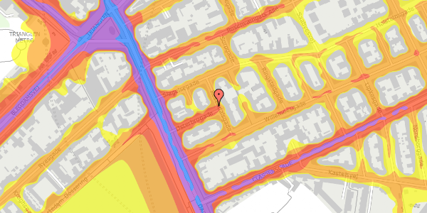 Trafikstøjkort på Østerbrogade 56E, 2100 København Ø