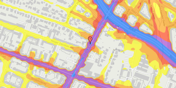 Trafikstøjkort på Falkoner Alle 73B, st. 1, 2000 Frederiksberg