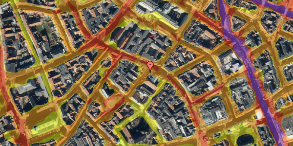 Trafikstøjkort på Løvstræde 1, 1152 København K