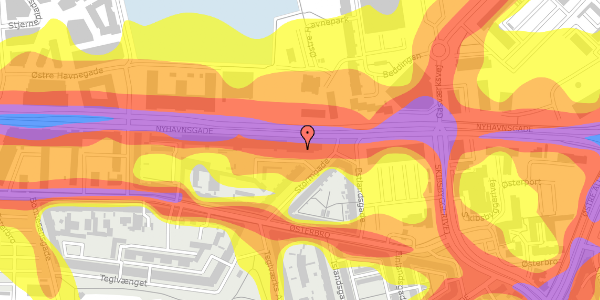 Trafikstøjkort på Stormgade 17, 5. th, 9000 Aalborg