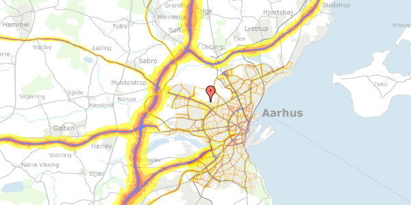 Trafikstøjkort på Vintervej 79, st. , 8210 Aarhus V