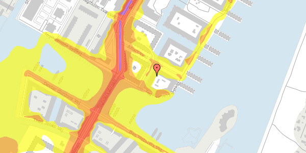 Trafikstøjkort på Alliancevej 18, st. tv, 2450 København SV