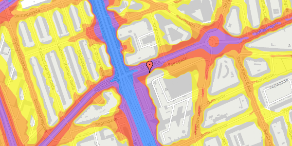 Trafikstøjkort på Sejrøgade 4, st. , 2100 København Ø