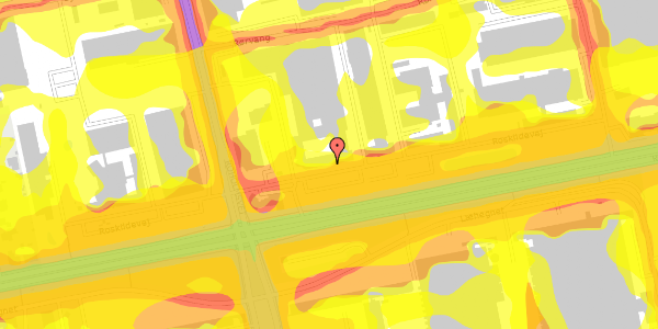 Trafikstøjkort på Roskildevej 16, 2620 Albertslund