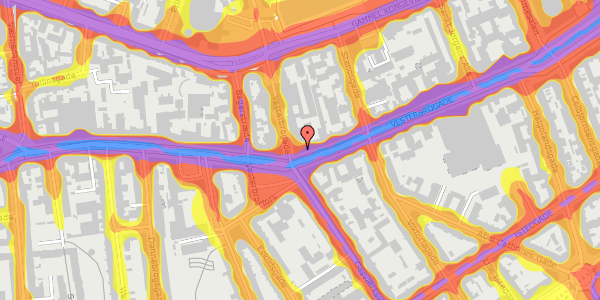 Trafikstøjkort på Vesterbrogade 40, 3. , 1620 København V