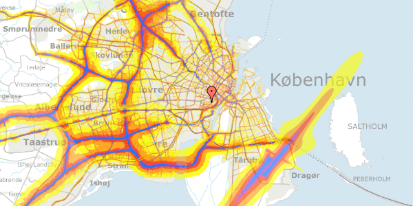 Trafikstøjkort på Valdemarsgade 26, 1665 København V