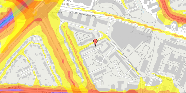 Trafikstøjkort på Preben Kaas' Vænge 1, 2. 209, 2000 Frederiksberg