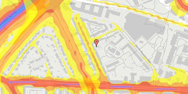 Trafikstøjkort på Preben Kaas' Vænge 5L, 2000 Frederiksberg