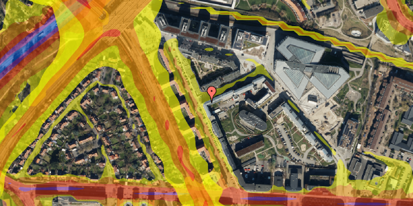 Trafikstøjkort på Preben Kaas' Vænge 5R, 2. 206, 2000 Frederiksberg