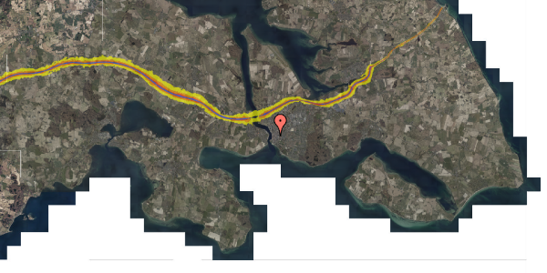 Trafikstøjkort på Bjerggade 41, 4. 2, 6400 Sønderborg