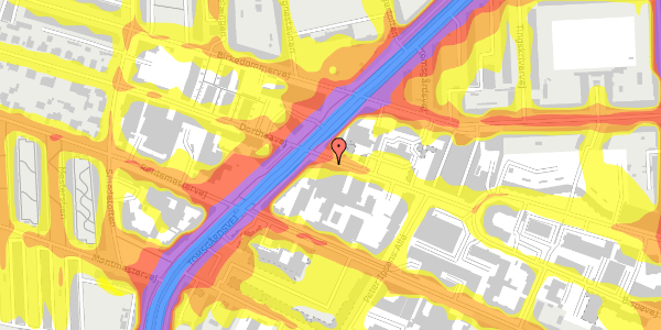 Trafikstøjkort på Dortheavej 45, 2400 København NV