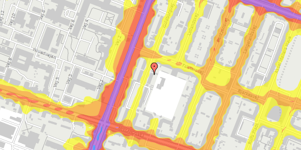 Trafikstøjkort på Guldborgvej 14, 1. , 2000 Frederiksberg