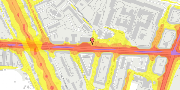 Trafikstøjkort på Dirch Passers Allé 1, 2000 Frederiksberg