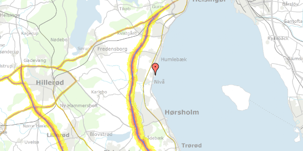 Trafikstøjkort på Sølyst Strandpark 46, 2990 Nivå