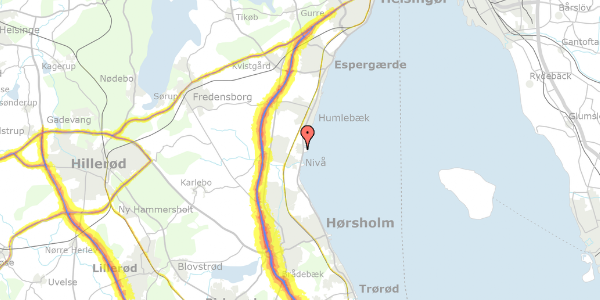 Trafikstøjkort på Sølyst Strandpark 52, 2990 Nivå