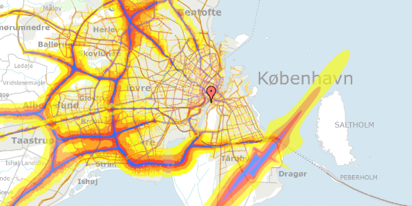 Trafikstøjkort på Kristian Erslevs Gade 2, 12. , 1577 København V