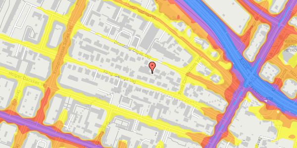 Trafikstøjkort på Kong Georgs Vej 20A, 2000 Frederiksberg