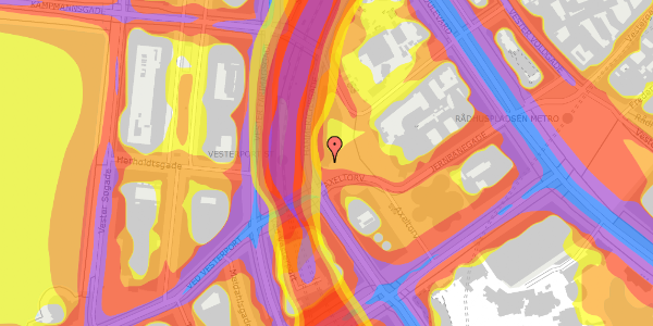 Trafikstøjkort på Axeltorv 7, 1609 København V