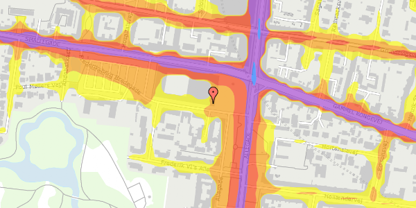 Trafikstøjkort på Frederiksberg Bredegade 2, 2. , 2000 Frederiksberg