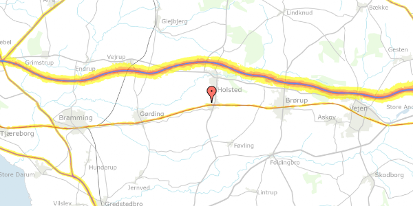 Trafikstøjkort på Ved Anlægget 2, 6670 Holsted