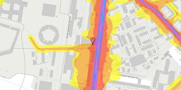 Trafikstøjkort på Rued Langgaards Vej 2C, st. , 2300 København S