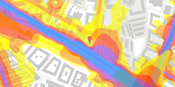 Trafikstøjkort på Høffdingsvej 36, 2. , 2500 Valby