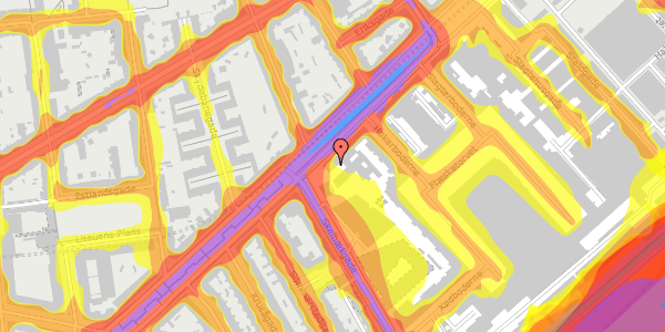 Trafikstøjkort på Halmtorvet 29A, 1700 København V