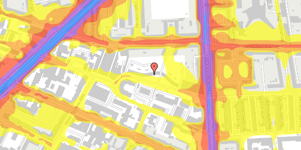 Trafikstøjkort på Dortheavej 2E, 3. th, 2400 København NV