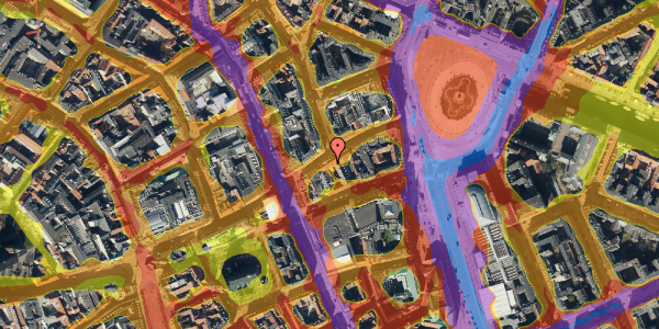 Trafikstøjkort på Østergade 15, st. 4, 1100 København K