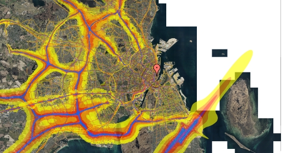 Trafikstøjkort på Grønnegade 36A, 1107 København K