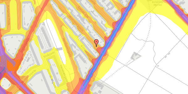 Trafikstøjkort på Jægersborggade 7, kl. , 2200 København N