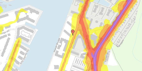 Trafikstøjkort på Islands Brygge 38D, st. tv, 2300 København S