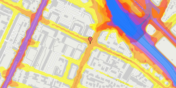 Trafikstøjkort på Mariendalsvej 43, 2000 Frederiksberg