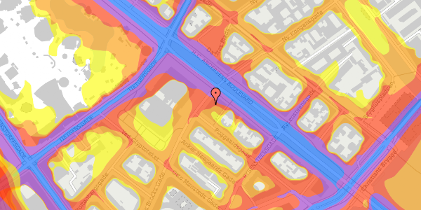 Trafikstøjkort på Niels Brocks Gade 1, 3. , 1574 København V