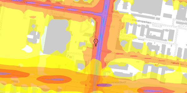 Trafikstøjkort på Malmparken 6, st. , 2750 Ballerup