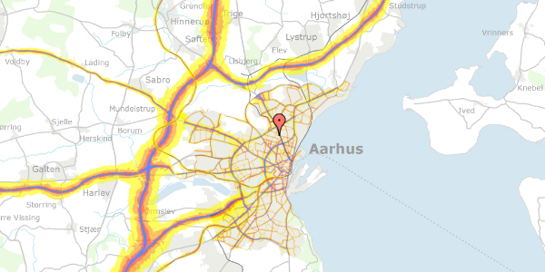 Trafikstøjkort på Lillehammervej 3, 8200 Aarhus N