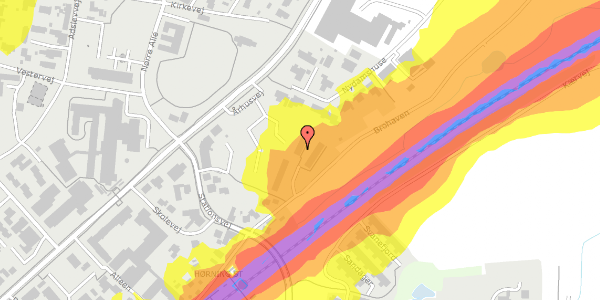 Trafikstøjkort på Brohaven 33, 8362 Hørning