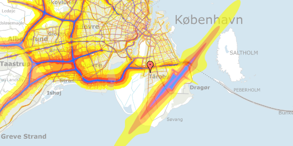 Trafikstøjkort på Agerhønestien 46, 2770 Kastrup