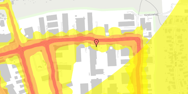Trafikstøjkort på Kirstinehøj 46, 2770 Kastrup