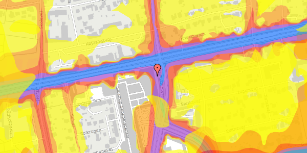 Trafikstøjkort på Glostrup Shoppingcenter 45, st. , 2600 Glostrup