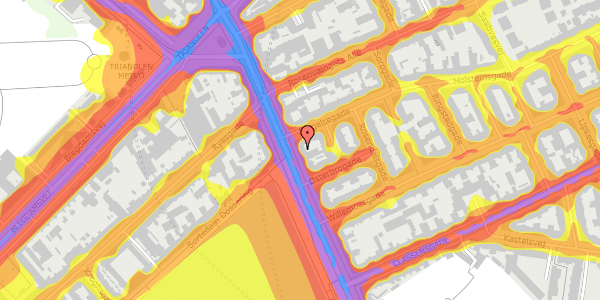 Trafikstøjkort på Østerbrogade 60, 2100 København Ø