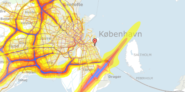 Trafikstøjkort på Strandlodsvej 63C, 2300 København S